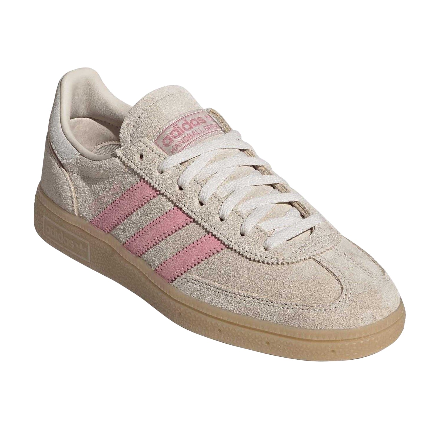 Cream-Pink - Pack Shot - Adidas Womens-Ladies Spezial Suede Handball Trainers