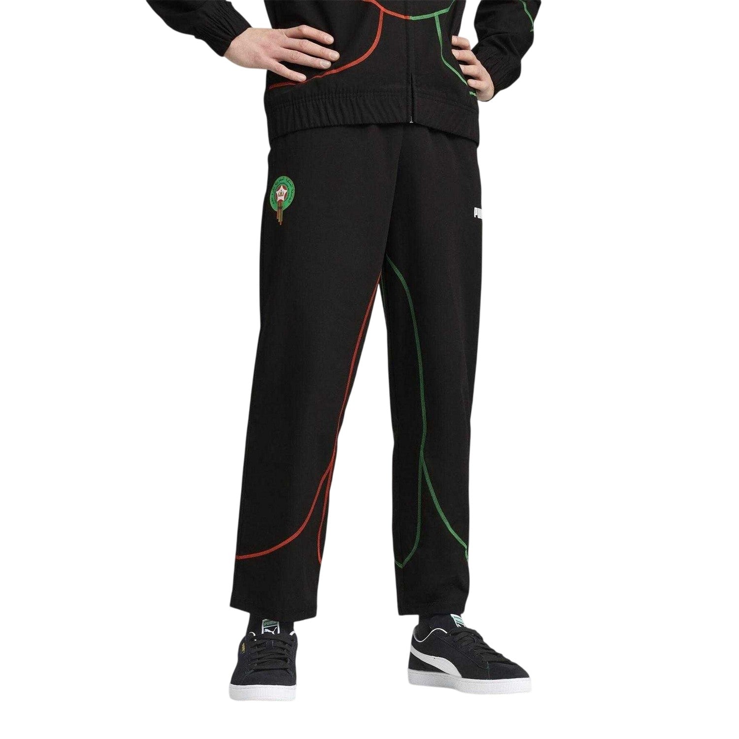 Puma Black - Side - Puma Mens Morocco Tracksuit Bottoms