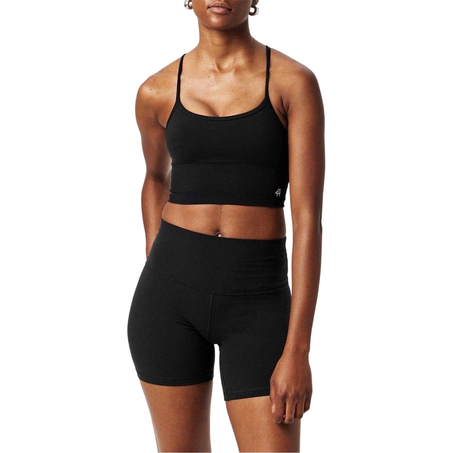 Black - Side - 4th & Reckless Womens-Ladies Jenna Sports Bra