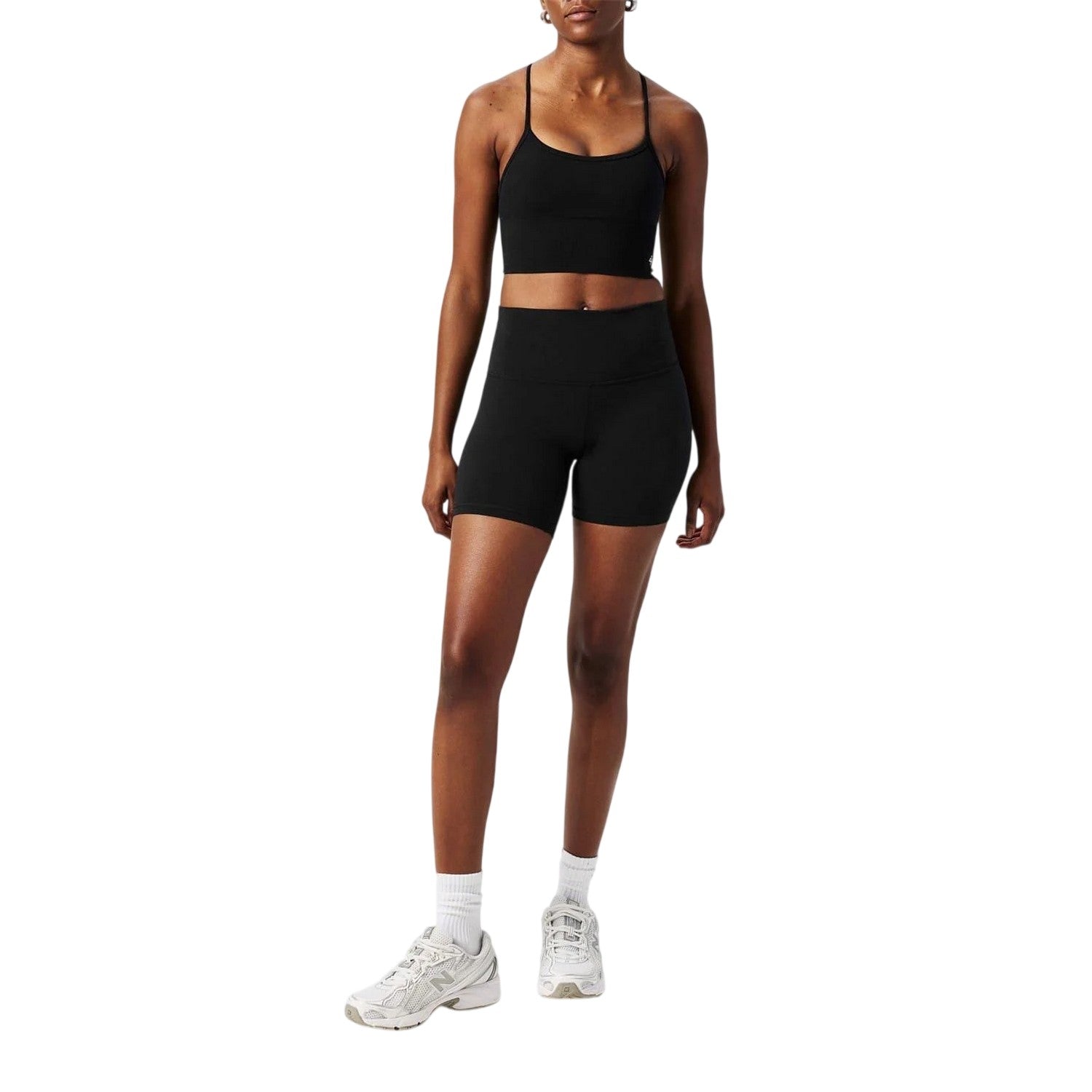 Black - Pack Shot - 4th & Reckless Womens-Ladies Jenna Sports Bra