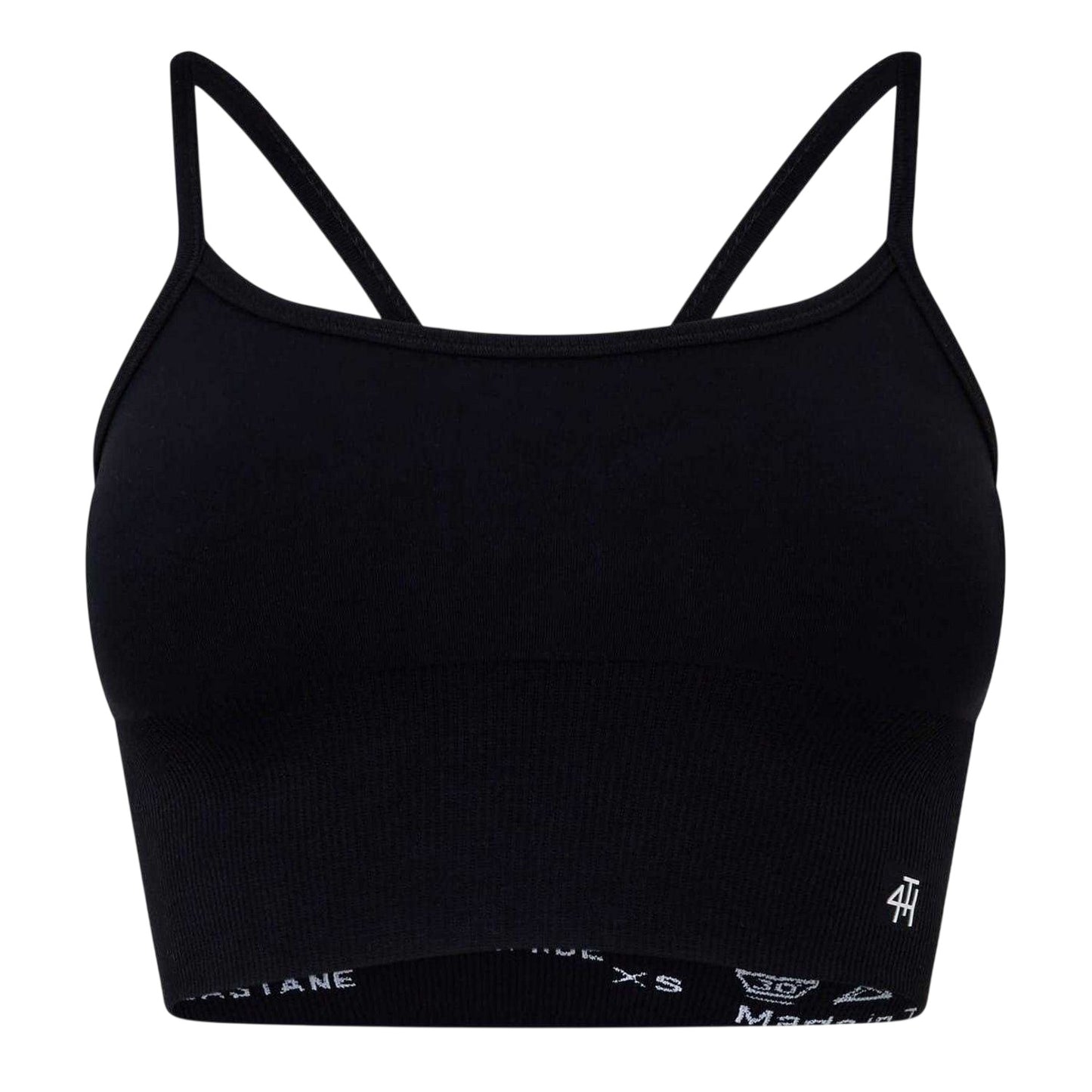 Black - Front - 4th & Reckless Womens-Ladies Jenna Sports Bra