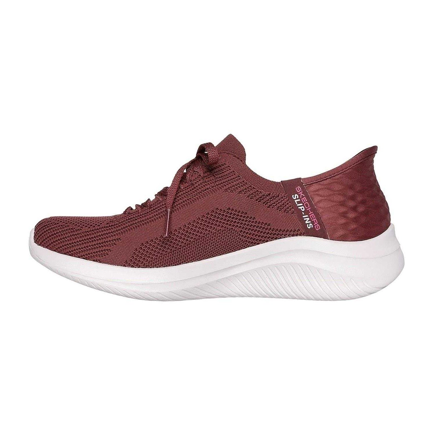 Burgundy - Back - Skechers Womens-Ladies Ultra Flex 3.0 - Brilliant Trainers