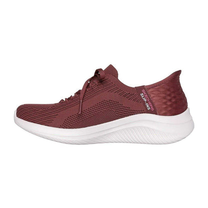 Burgundy - Back - Skechers Womens-Ladies Ultra Flex 3.0 - Brilliant Trainers