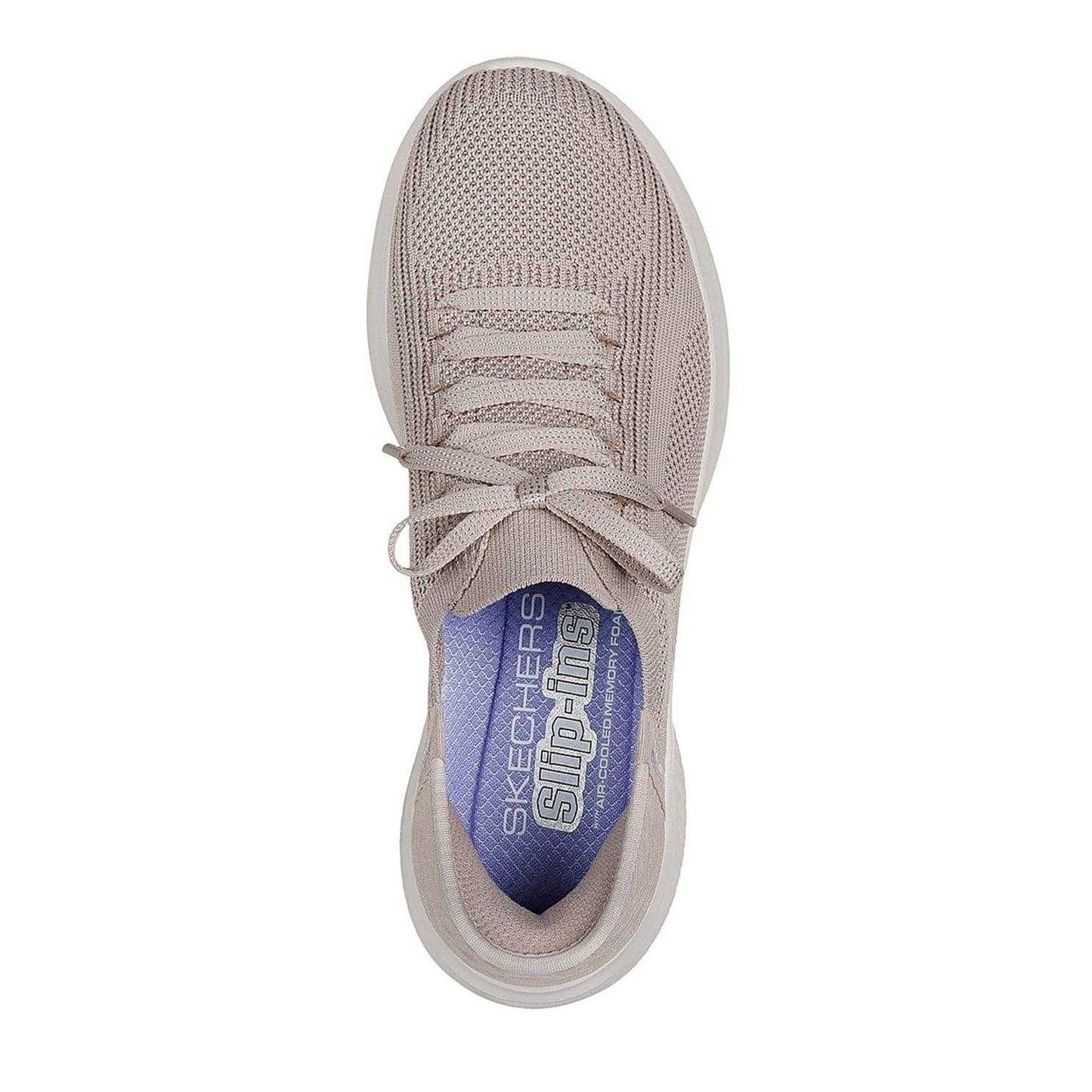 Beige - Side - Skechers Womens-Ladies Ultra Flex 3.0 - Brilliant Trainers