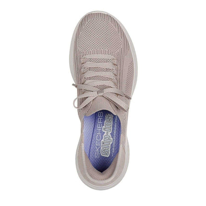 Beige - Side - Skechers Womens-Ladies Ultra Flex 3.0 - Brilliant Trainers