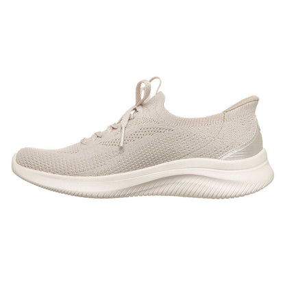 Natural - Back - Skechers Womens-Ladies Ultra Flex 3.0 - Brilliant Trainers