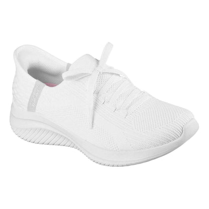 White - Lifestyle - Skechers Womens-Ladies Ultra Flex 3.0 - Brilliant Trainers