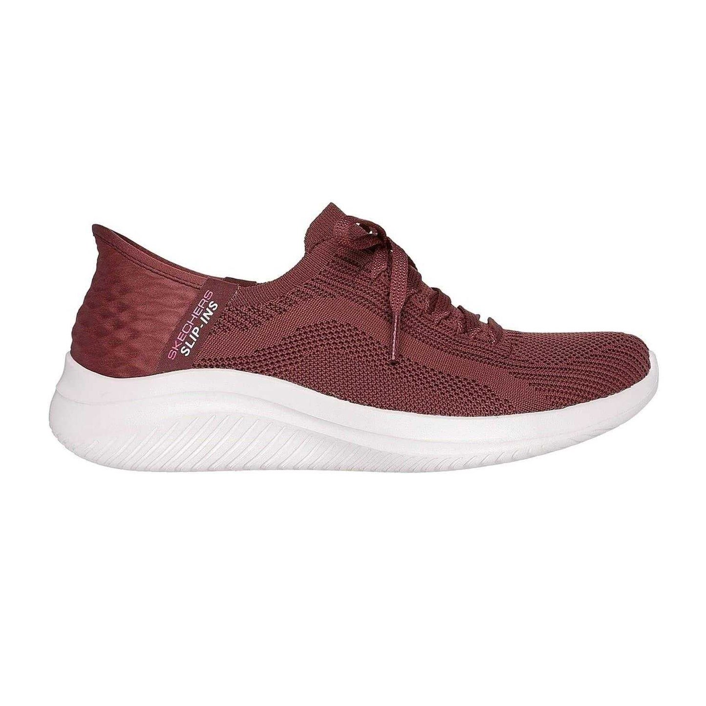 Burgundy - Front - Skechers Womens-Ladies Ultra Flex 3.0 - Brilliant Trainers
