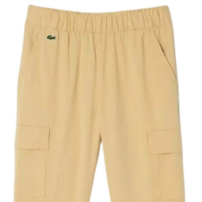 Natural - Lifestyle - Lacoste Womens-Ladies Gabardine Cargo Trousers