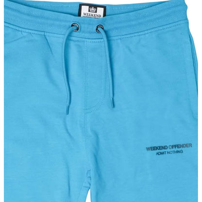 Blue - Side - Weekend Offender Womens-Ladies Cascade Sweat Shorts