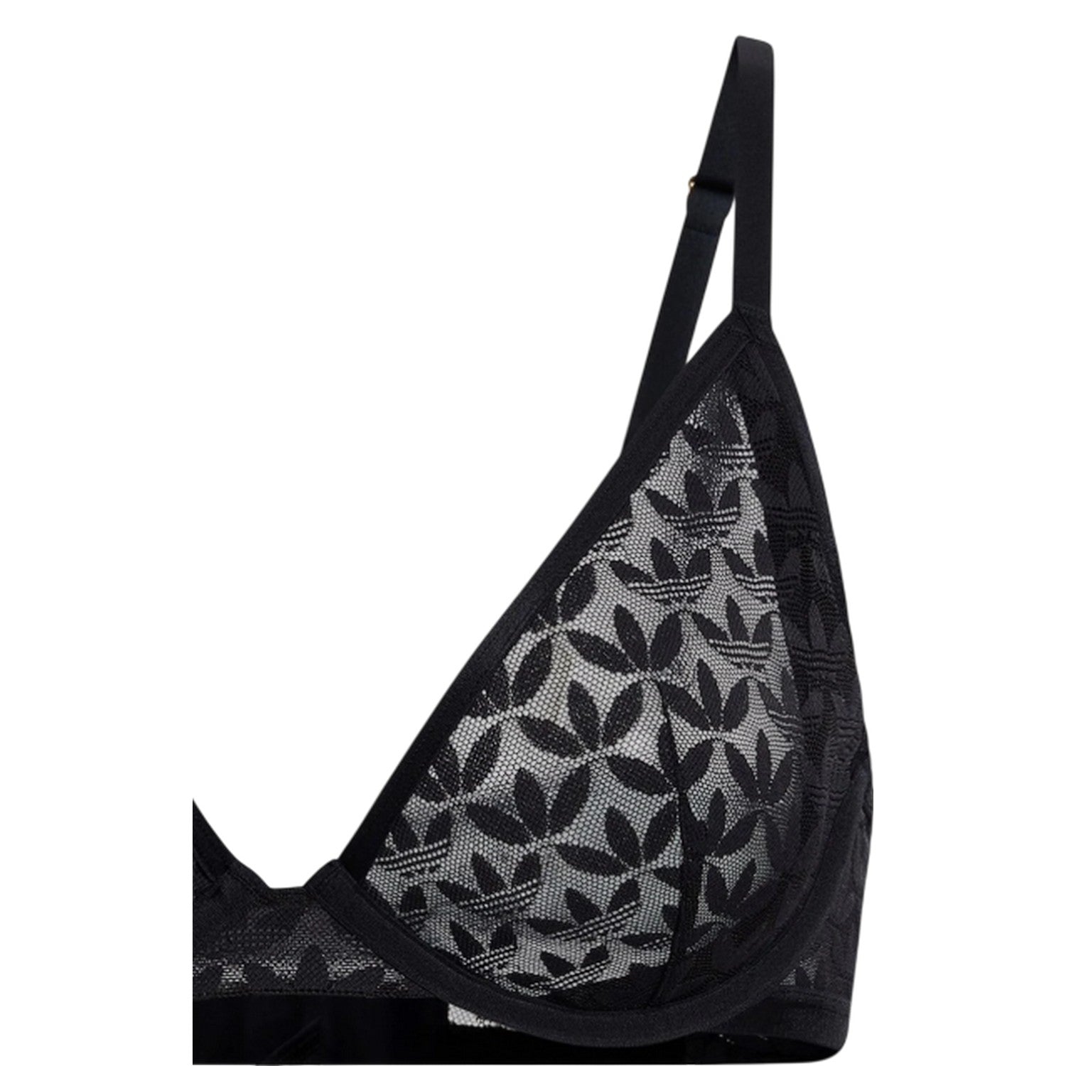 Black - Back - Adidas Womens-Ladies Originals Plunge Bra