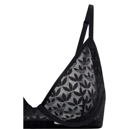 Black - Back - Adidas Womens-Ladies Originals Plunge Bra