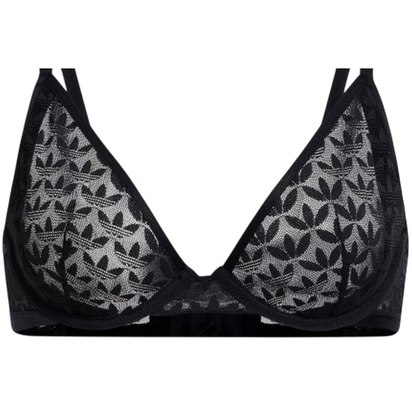 Black - Side - Adidas Womens-Ladies Originals Plunge Bra