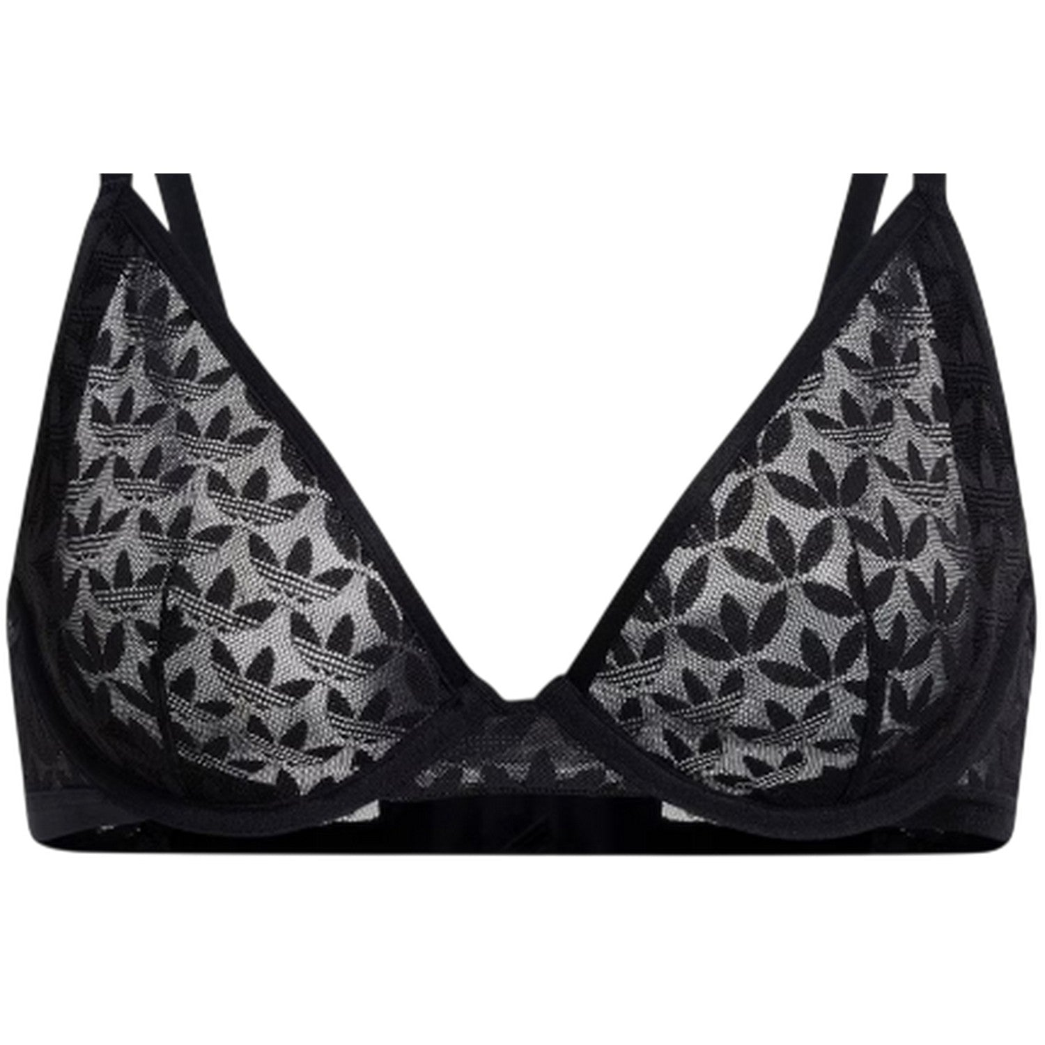 Black - Side - Adidas Womens-Ladies Originals Plunge Bra