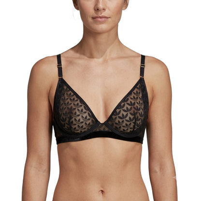 Black - Lifestyle - Adidas Womens-Ladies Originals Plunge Bra