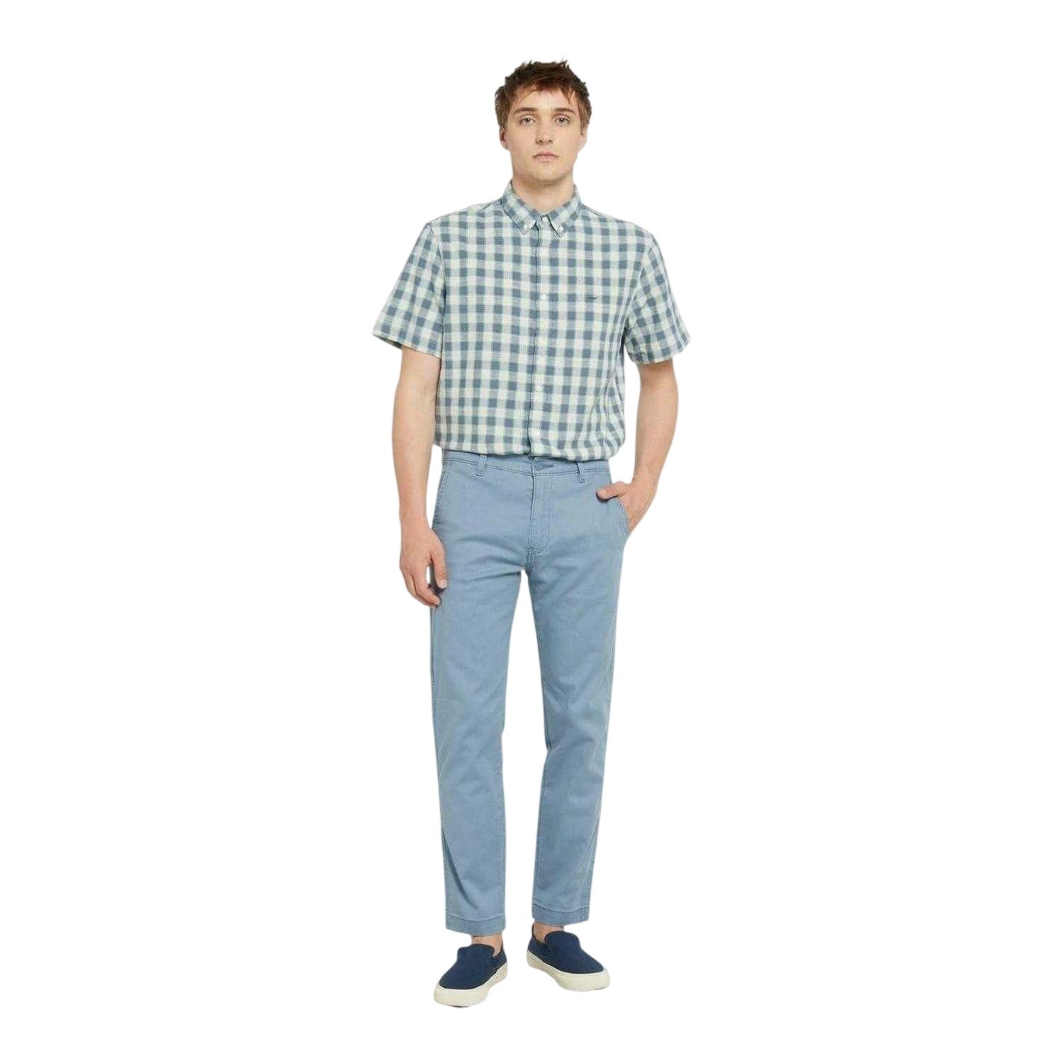 Blue - Front - Levis Mens Straight Chinos