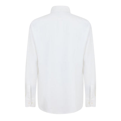 White - Back - Boss Mens P-Hank S Oxford Long-Sleeved Shirt
