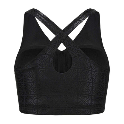 Black - Back - Biba Womens-Ladies Move V Neck Sports Bra