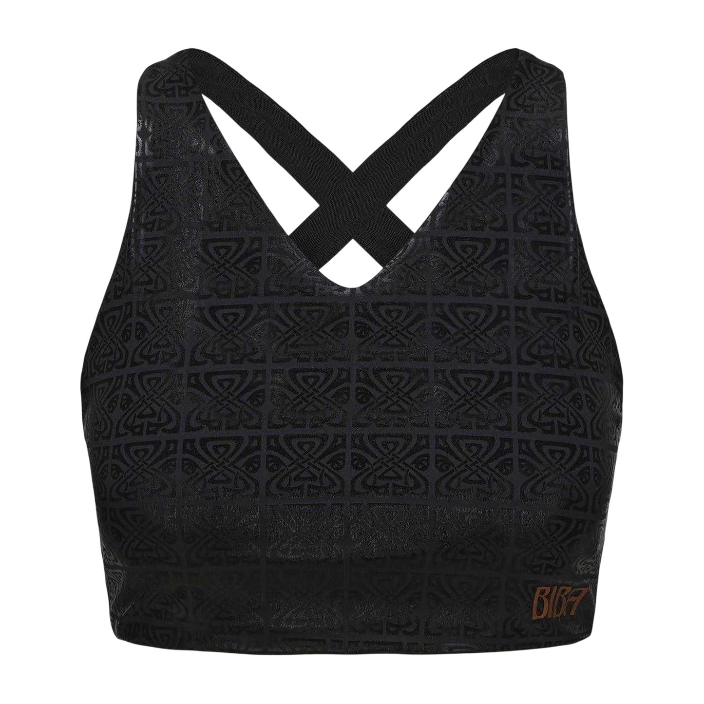 Black - Front - Biba Womens-Ladies Move V Neck Sports Bra