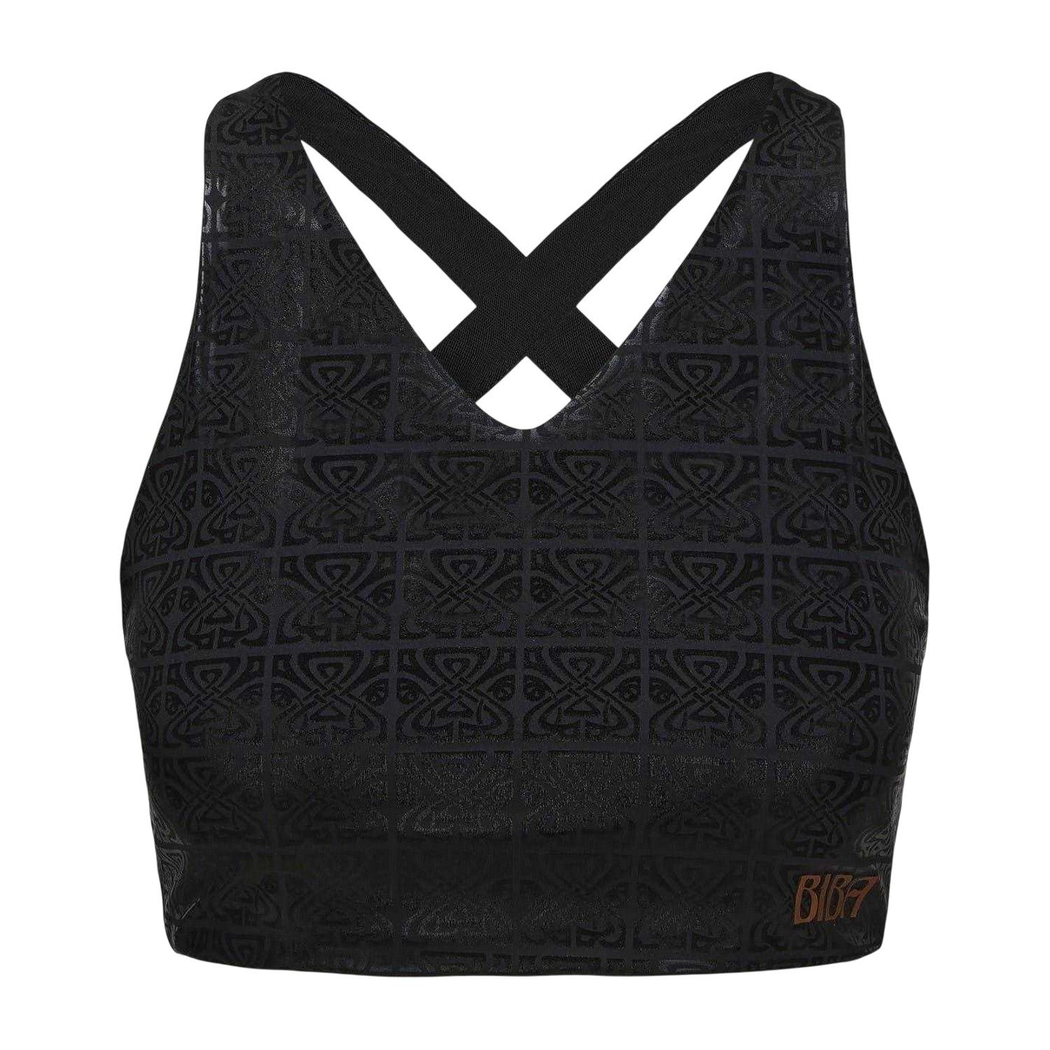 Black - Front - Biba Womens-Ladies Move V Neck Sports Bra