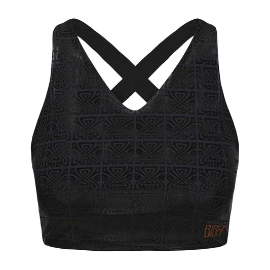 Black - Front - Biba Womens-Ladies Move V Neck Sports Bra