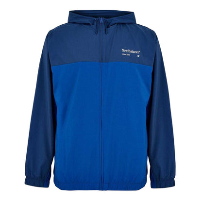 Galaxy Blue - Front - New Balance Mens Reimagined Colour Block Woven Regular Windbreaker