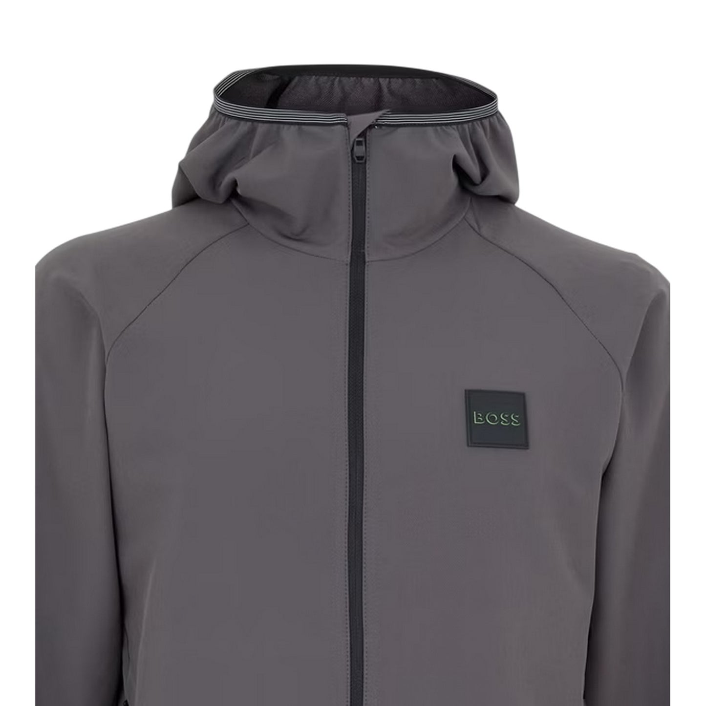 Dark Grey - Side - Boss Mens Future Hooded Windbreaker