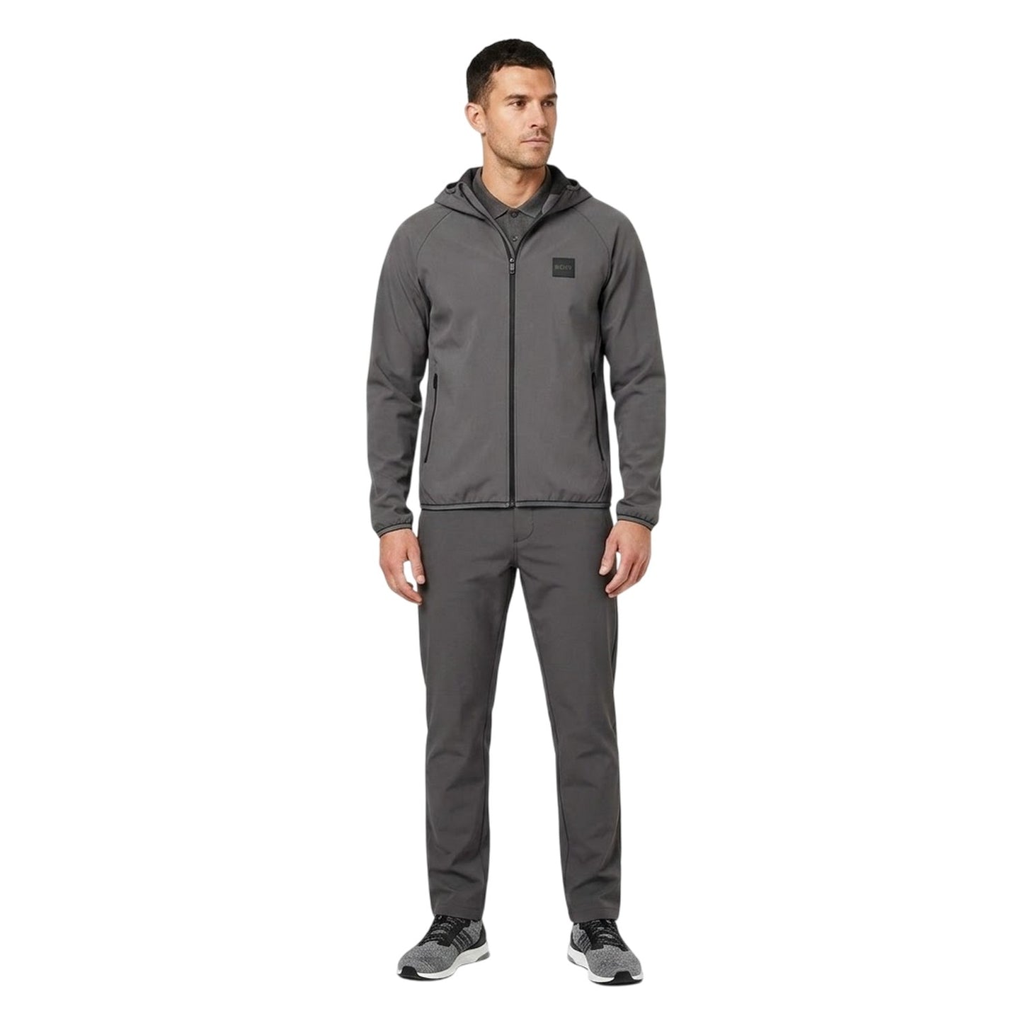 Dark Grey - Lifestyle - Boss Mens Future Hooded Windbreaker