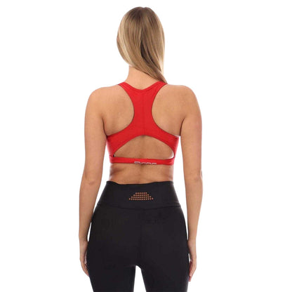 Red - Back - Skins Womens-Ladies Series-3 Sports Bra
