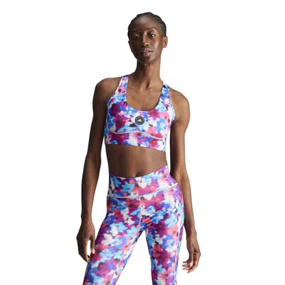 Cyan - Side - Adidas Womens-Ladies Stella McCartney Sports Crop Top