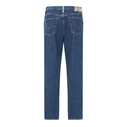 Blue - Back - Replay Mens Cotton Straight Jeans