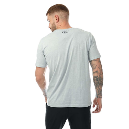 Grey - Back - Under Armour Mens Boxed Logo Camo T-Shirt