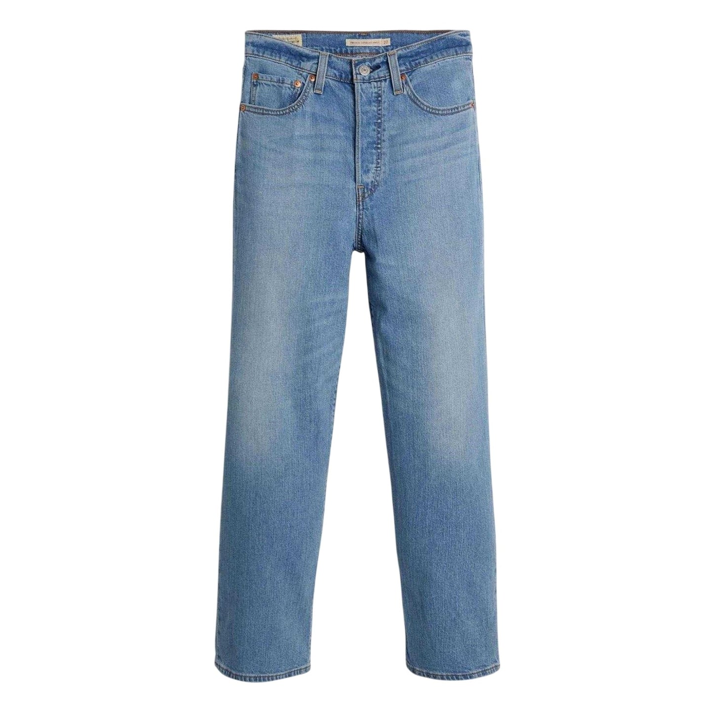 Blue - Front - Levis Womens-Ladies Ribcage Straight Ankle Grazer Jeans