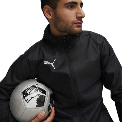 Puma Black - Side - Puma Mens TeamFinal Waterproof Lightweight Anorak