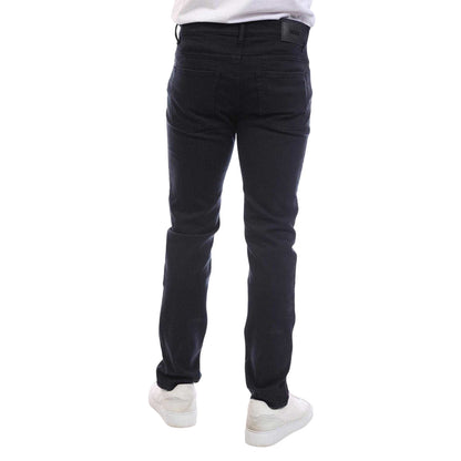 Dark Blue - Back - Boss Mens Delaware Cotton Slim Jeans