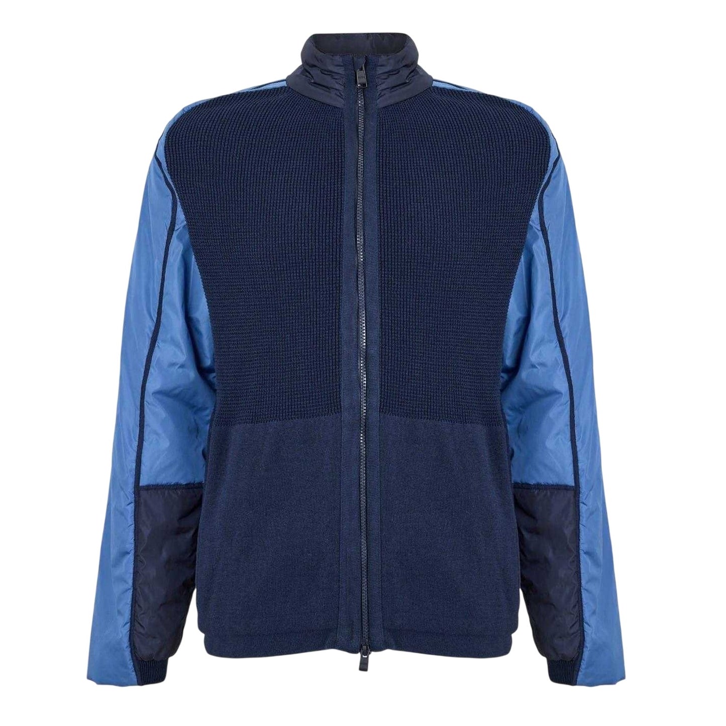 Dark Blue - Front - Boss Mens Panoramico Knitted Full Zip Top