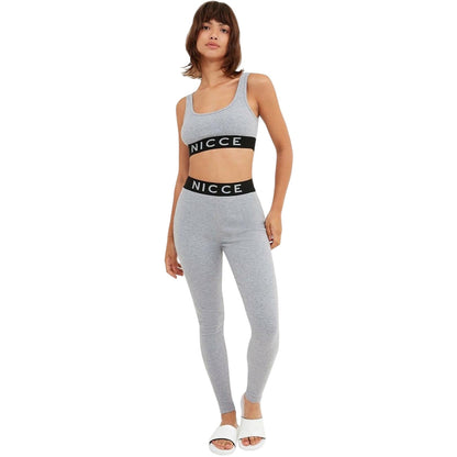 Grey Marl - Lifestyle - Nicce Womens-Ladies Ribbed Snug Fit Bralette