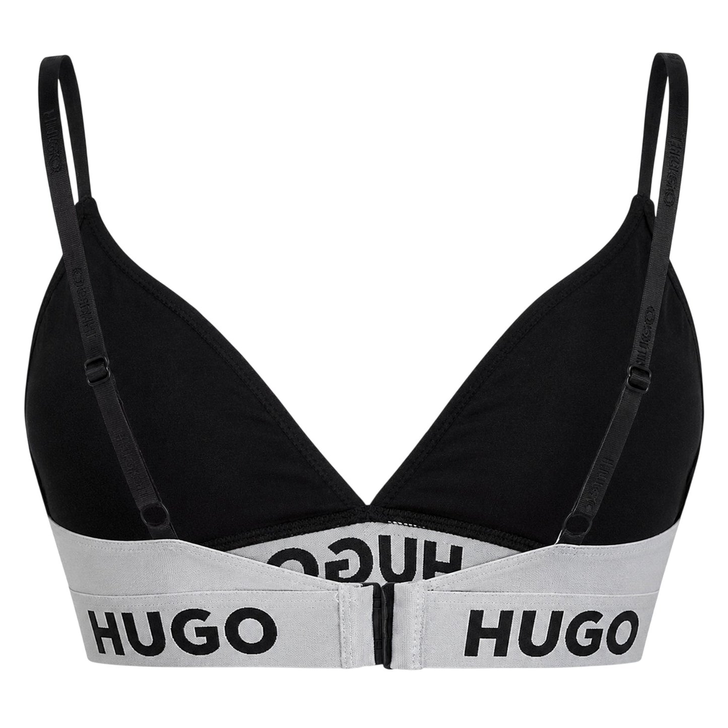 Black-White - Back - Hugo Womens-Ladies V Neck Bralette