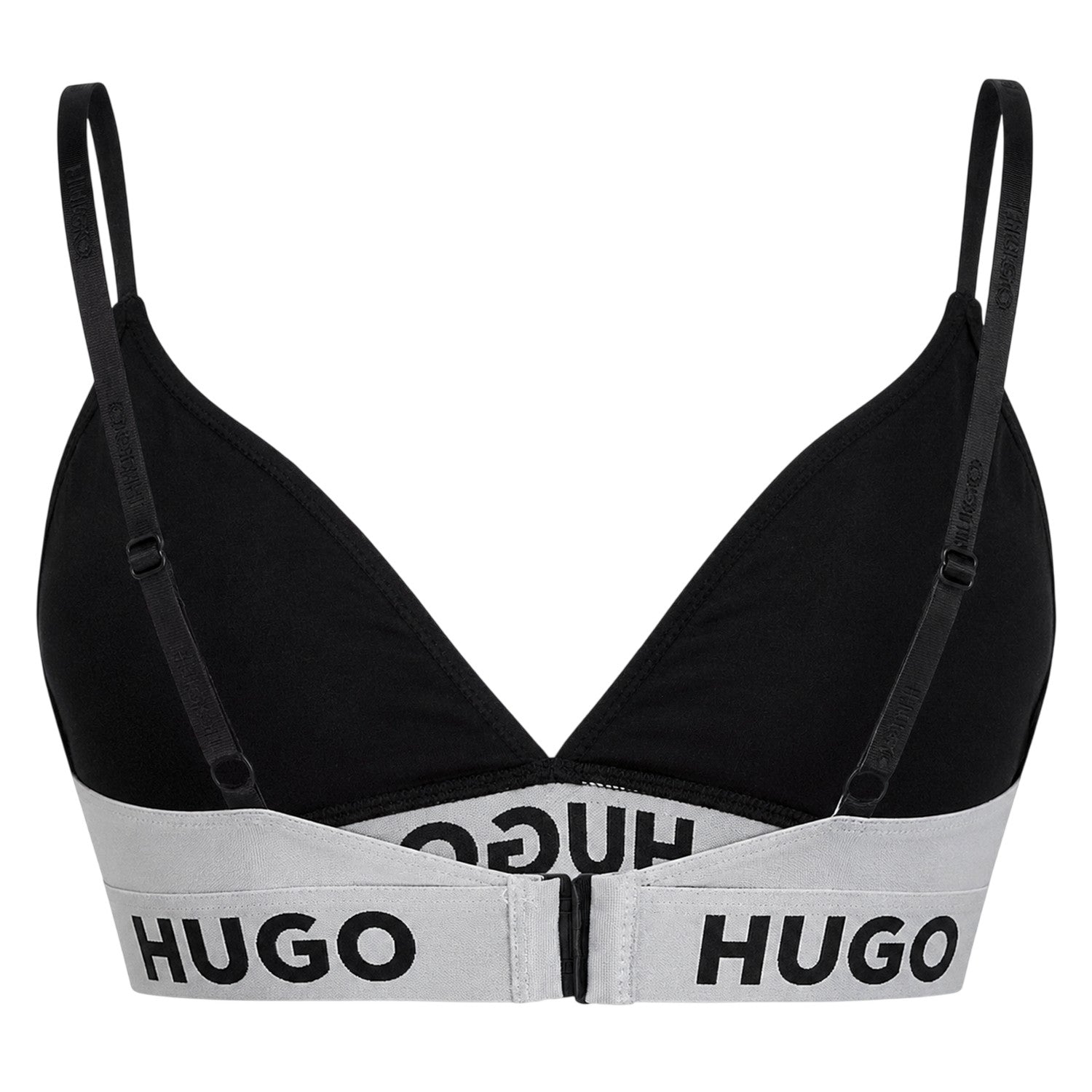 Black-White - Back - Hugo Womens-Ladies V Neck Bralette