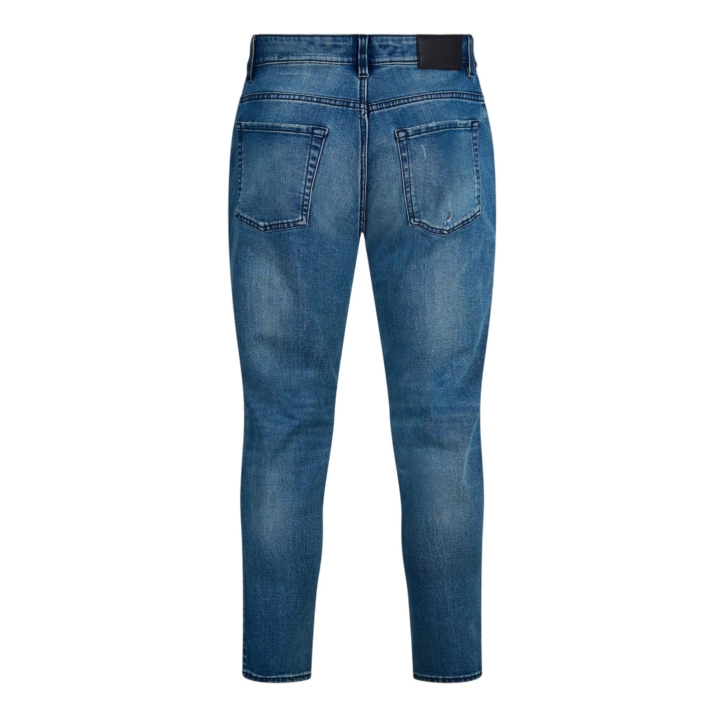 Navy - Back - Boss Mens 5 Pockets Tapered Jeans