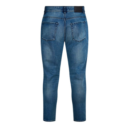 Navy - Back - Boss Mens 5 Pockets Tapered Jeans