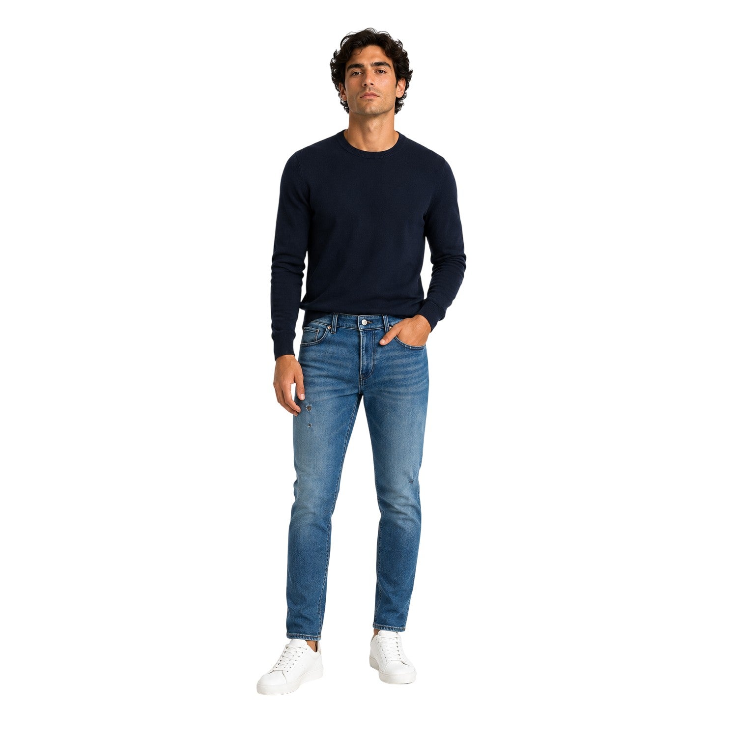 Navy - Lifestyle - Boss Mens 5 Pockets Tapered Jeans