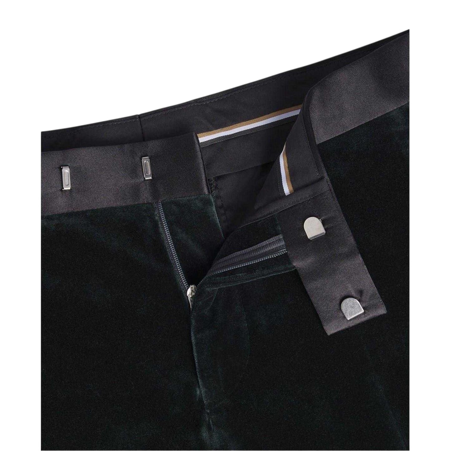 Green - Side - Boss Mens Tuxedo Trousers