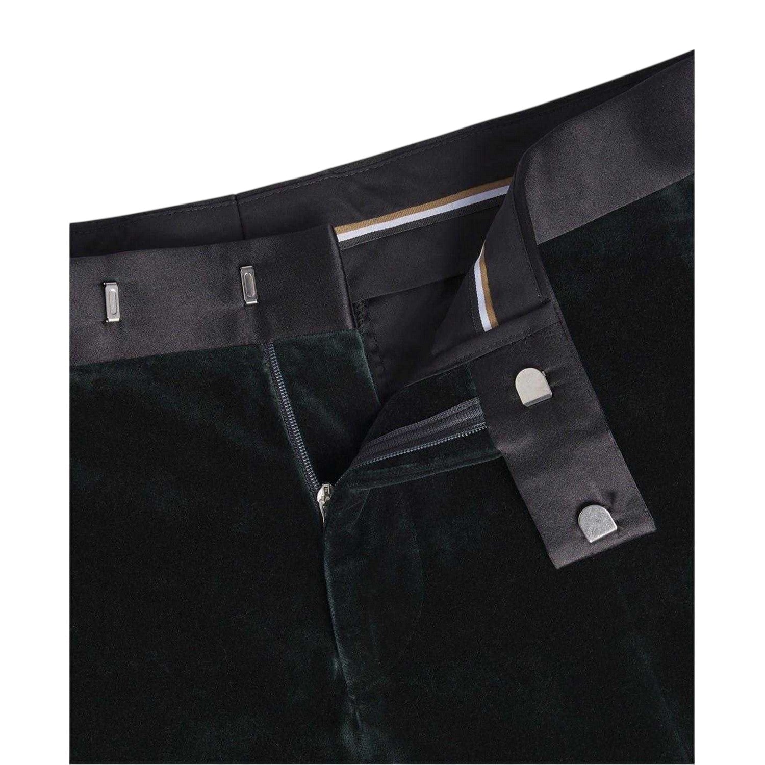 Green - Side - Boss Mens Tuxedo Trousers