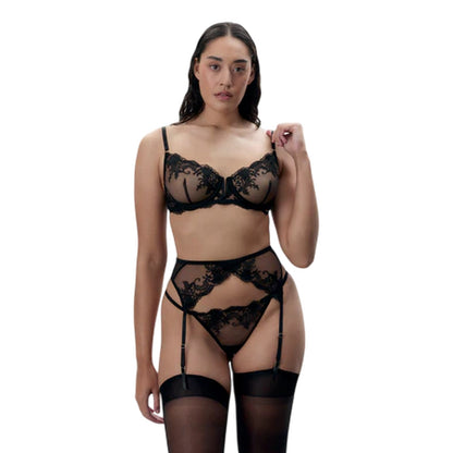 Black - Side - Bluebella Womens-Ladies Marseille Bra