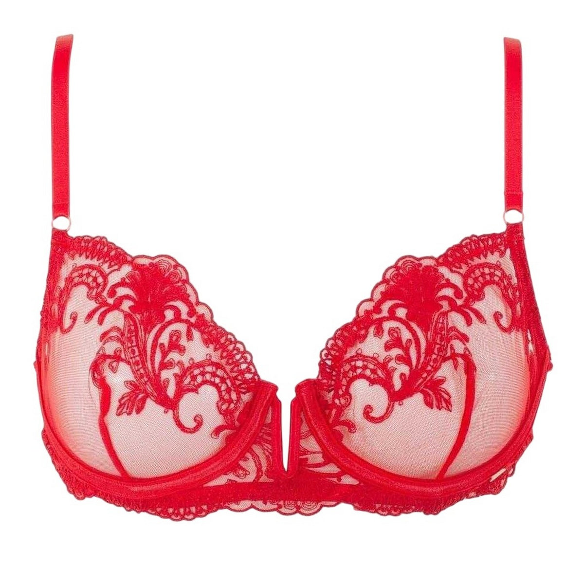 Tomato Red - Front - Bluebella Womens-Ladies Marseille Bra