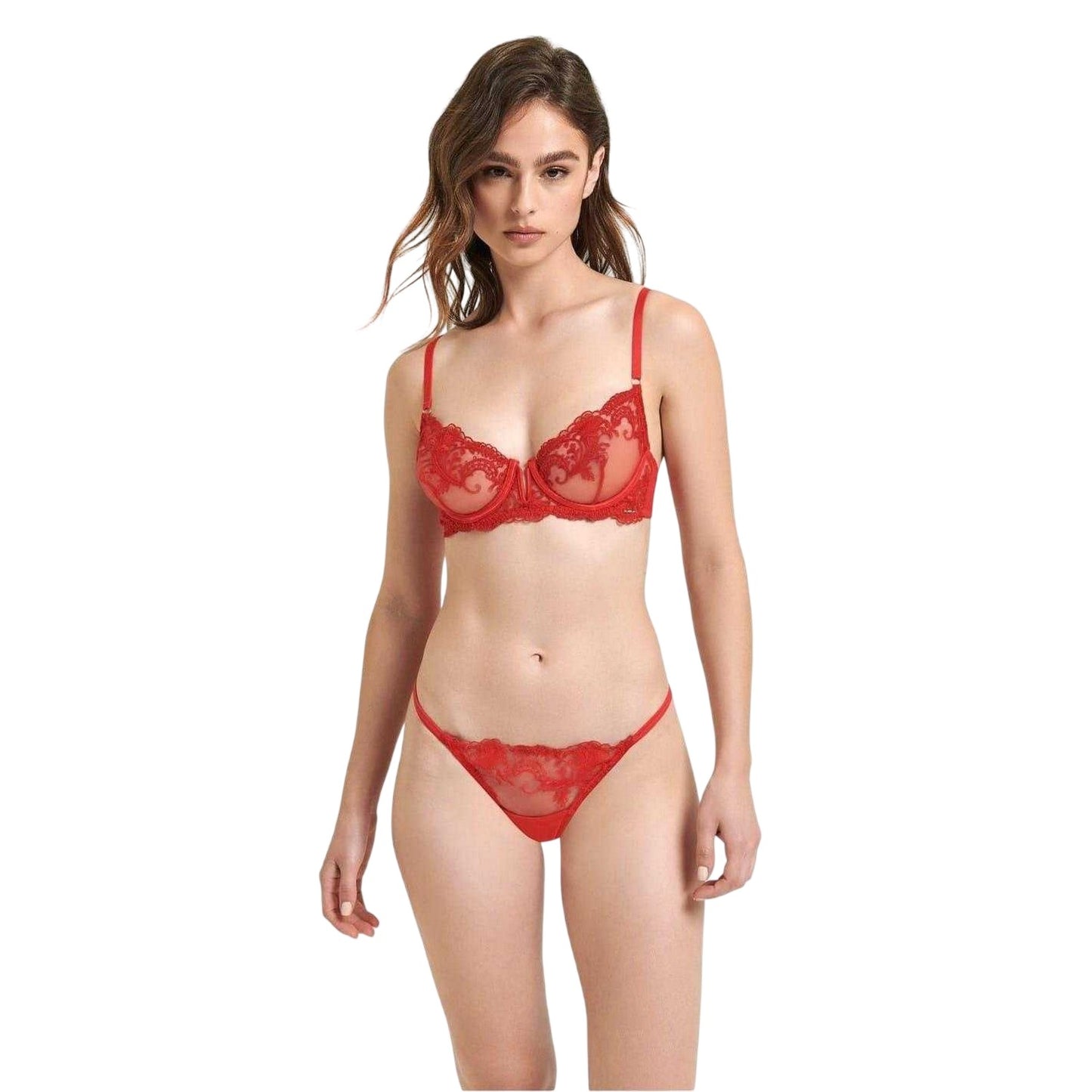 Tomato Red - Side - Bluebella Womens-Ladies Marseille Bra