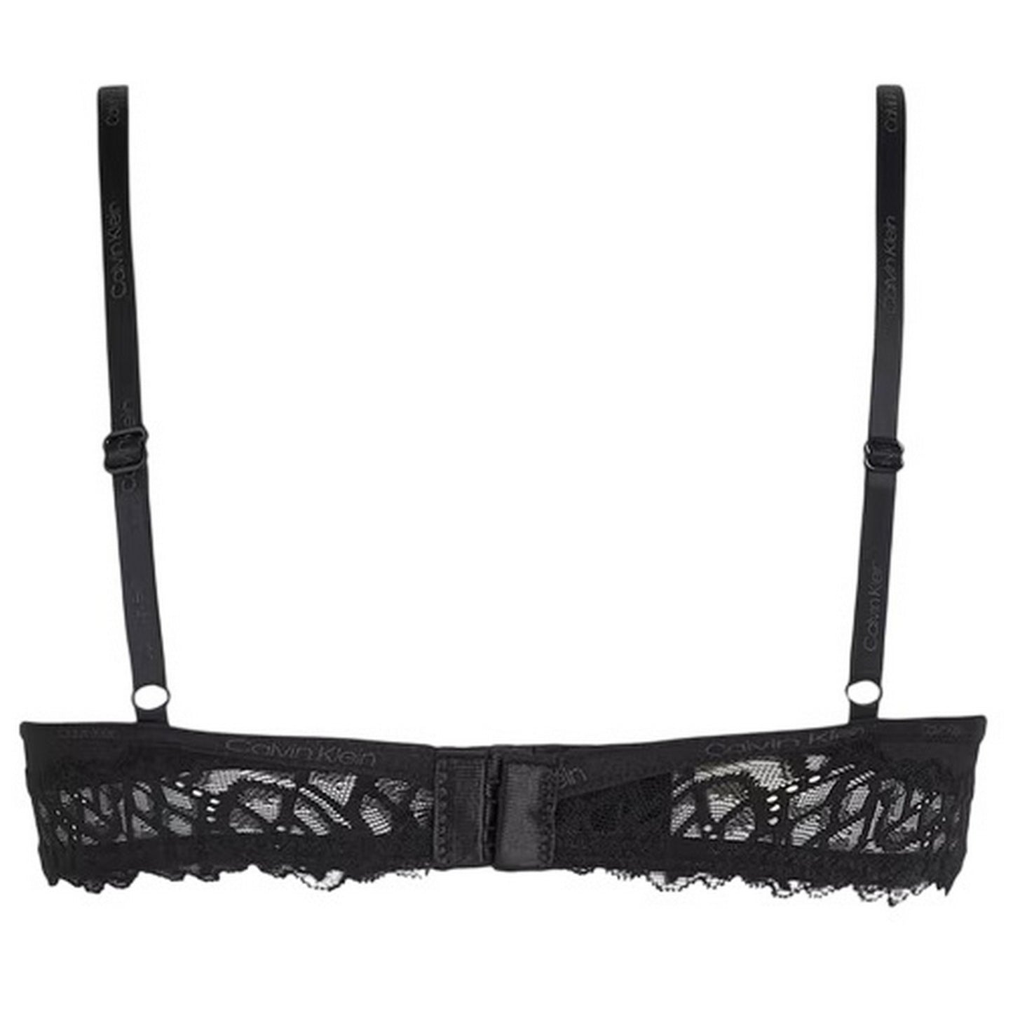 Black - Back - Calvin Klein Womens-Ladies Attraction Lace Trim Push Up Bra