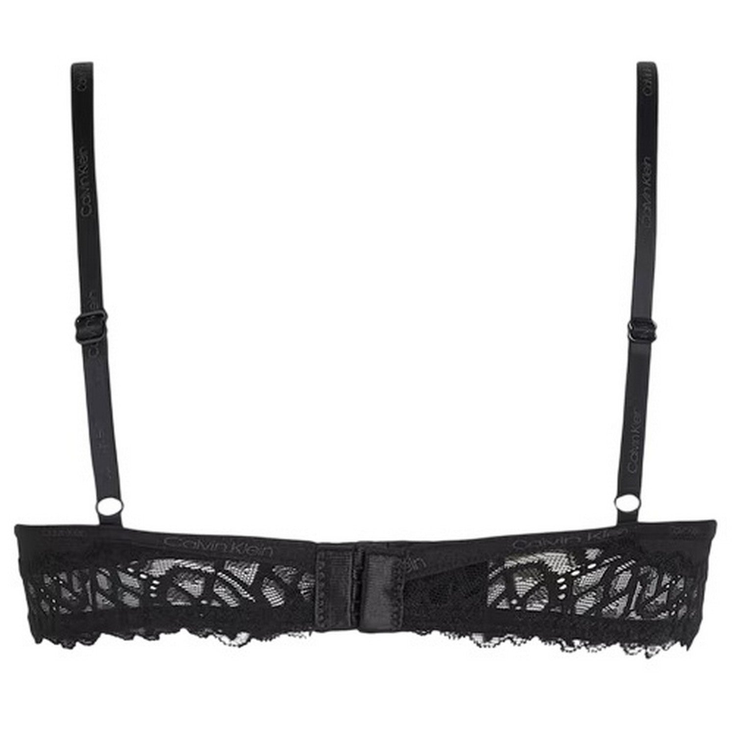 Black - Back - Calvin Klein Womens-Ladies Attraction Lace Trim Push Up Bra
