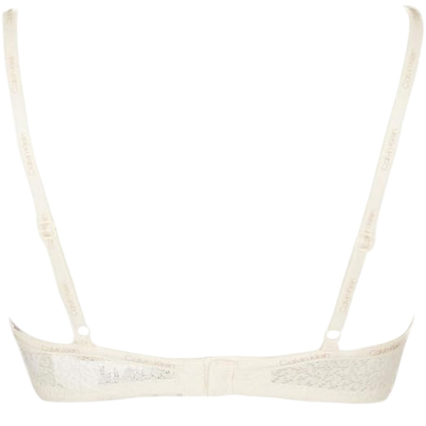 Ivory - Back - Calvin Klein Womens-Ladies Attraction Lace Trim Push Up Bra